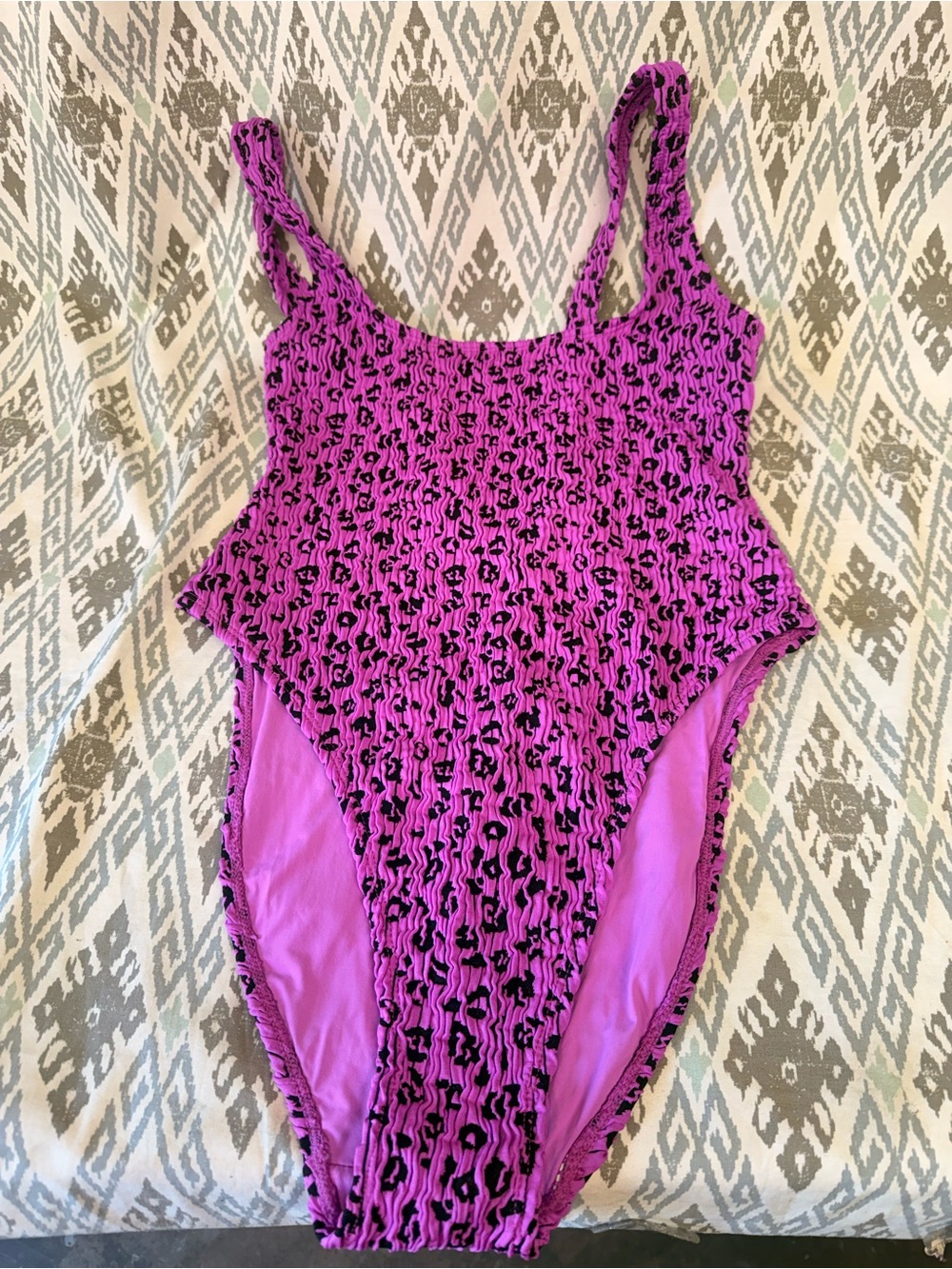 Good American Hot Pink & Black One-Piece Swimsuit